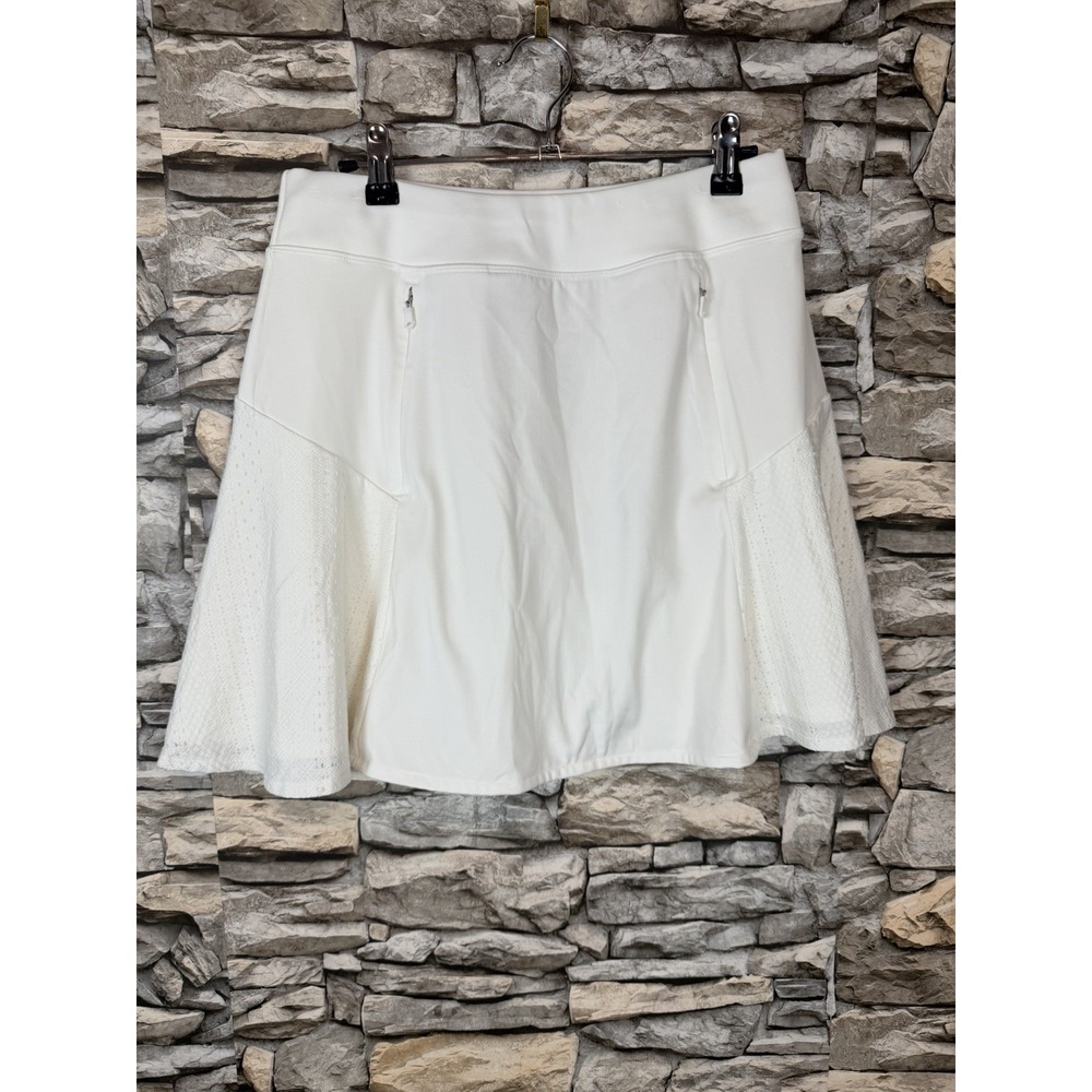 RLX Ralph Lauren Women's White Athletic Skort Zip Pockets Sz S